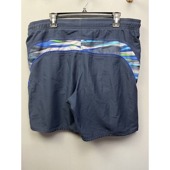 Nike Board Shorts Swim Trunks Mens size Large Blue Pockets Drawstring Lined - Picture 2 of 6
